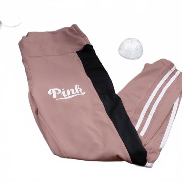 PINK Victoria's Secret Mauve Pink & Black Track Jogger Set, Zipper doesnt work.. - Picture 12 of 12